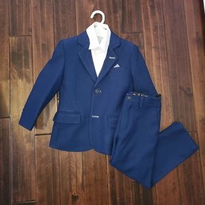 Boys Yuan Lu 3 Piece Suit Navy